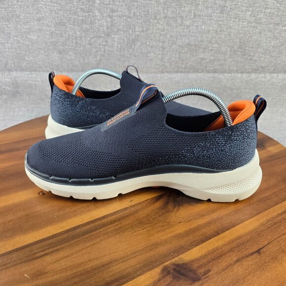 Skechers Go Walk Hyper Pillar Slip-On Shoes Us 8 Navy Blue Orange Men Textile Ma - Picture 12 of 14